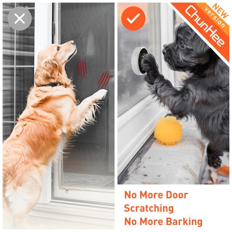 ChunHee Smart Dog Door Bell Wireless Puppy DoorBell for Potty Training, Dog Bells to go Outside, Bells for Dogs to Ring to go Potty, 2 Dog Buttons [New 2025] - Image 4